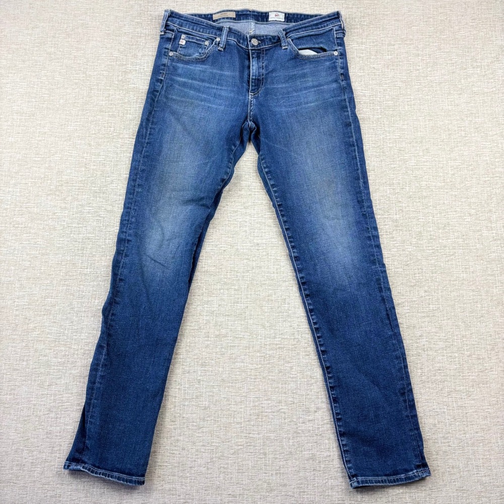 AG Adriano Goldschmied Womens 31R The Stilt Cigarette Leg Jeans Blue Size